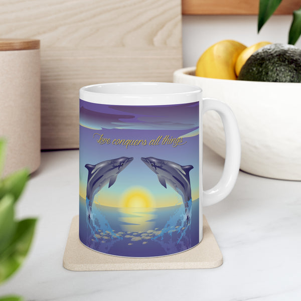 Dolphin Love Ceramic Mug 11oz