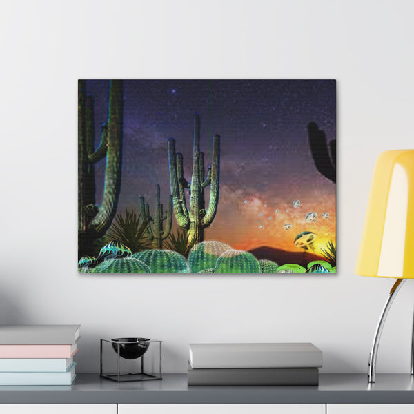 Cactus Glow Canvas Gallery Wraps