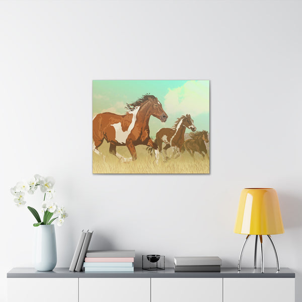 Wild Mustangs Gallery Wraps