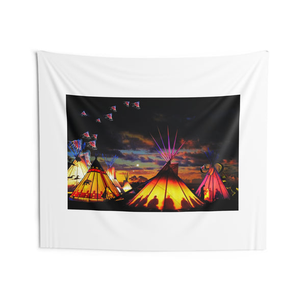Glowing Teepees Indoor Wall Tapestries