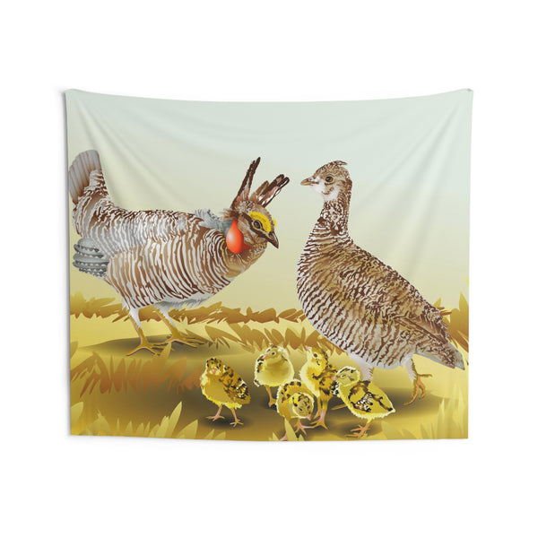 Prairie Chicken Indoor Wall Tapestries