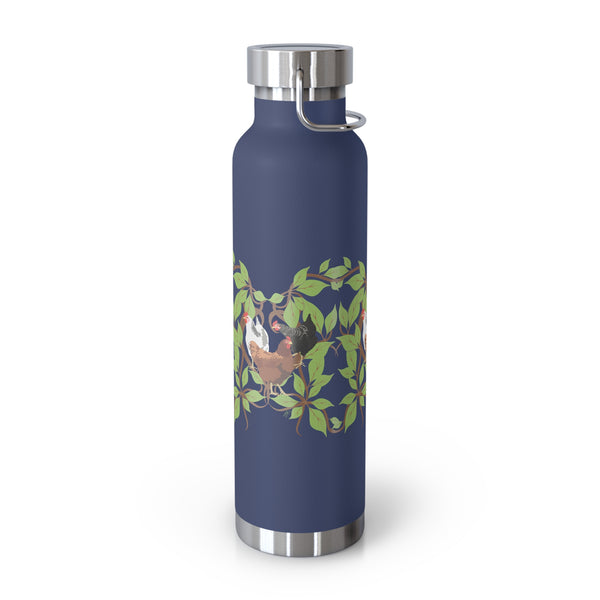 Three French Hens Copper Vacuum Insulated Bottle, 22oz