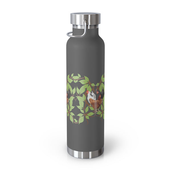 Three French Hens Copper Vacuum Insulated Bottle, 22oz