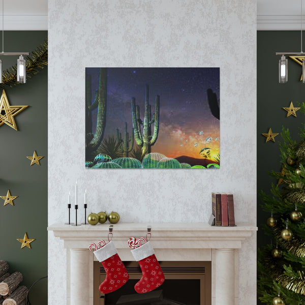 Cactus Glow Canvas Gallery Wraps