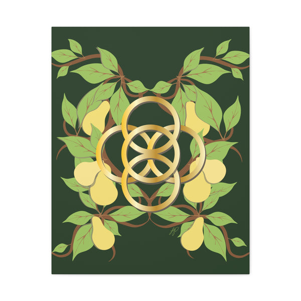 Five Golden Rings of Christmas  Canvas Gallery Wraps