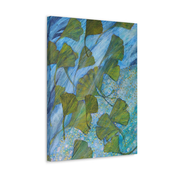Ginkgo Leaves with Water Dragon  Canvas Gallery Wraps
