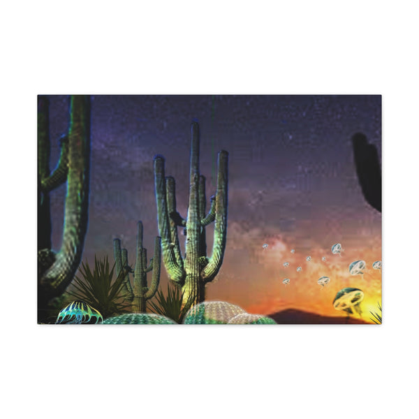 Cactus Glow Canvas Gallery Wraps
