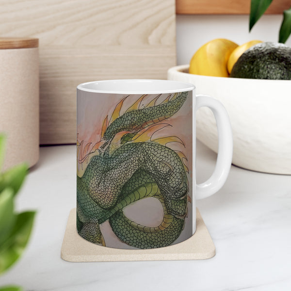 Doodle Dragon Ceramic Mug 11oz