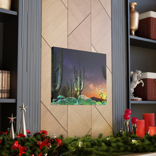 Cactus Glow Canvas Gallery Wraps