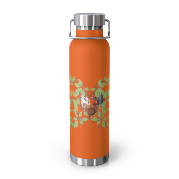 Three French Hens Copper Vacuum Insulated Bottle, 22oz