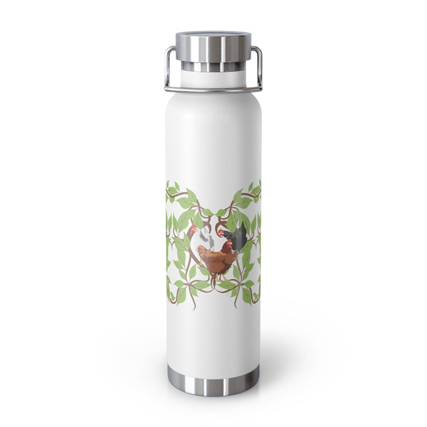 Three French Hens Copper Vacuum Insulated Bottle, 22oz