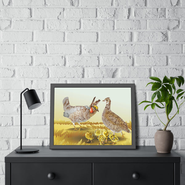 Prairie Chickens Framed Paper Posters