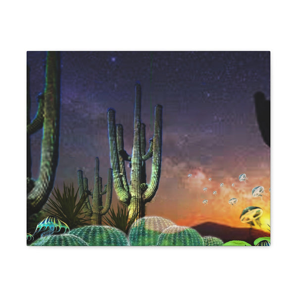 Cactus Glow Canvas Gallery Wraps