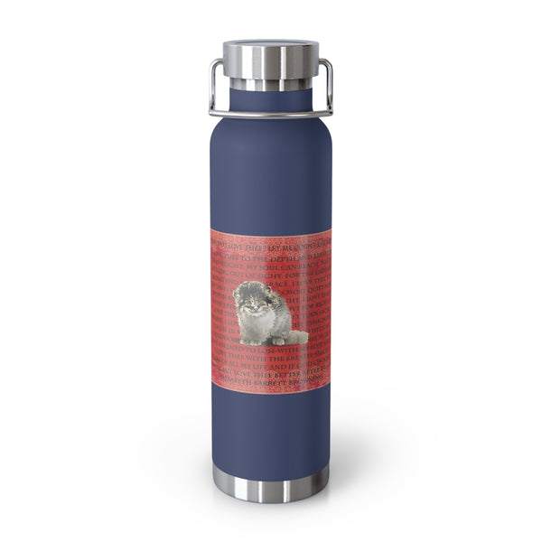 Love Cat Copper Vacuum Insulated Bottle, 22oz