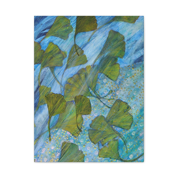 Ginkgo Leaves with Water Dragon  Canvas Gallery Wraps