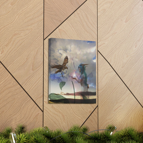 Hawk Goddess Canvas Gallery Wraps