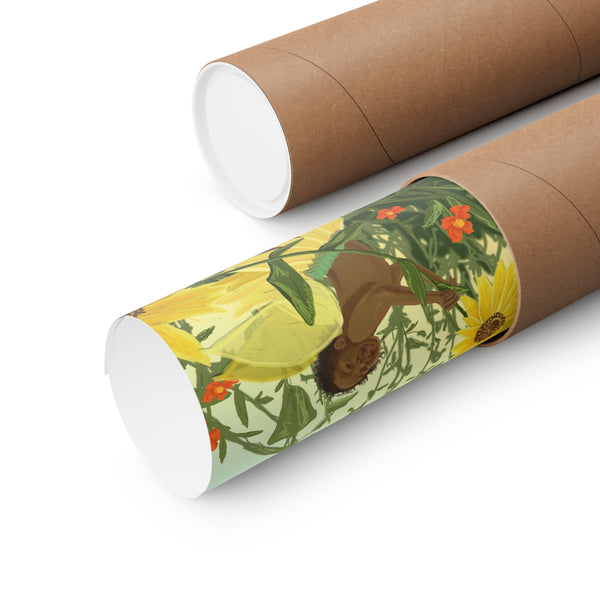 Sunflower Fairy Premium Matte vertical posters