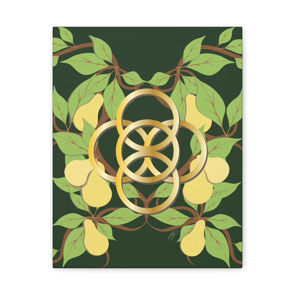 Five Golden Rings of Christmas  Canvas Gallery Wraps