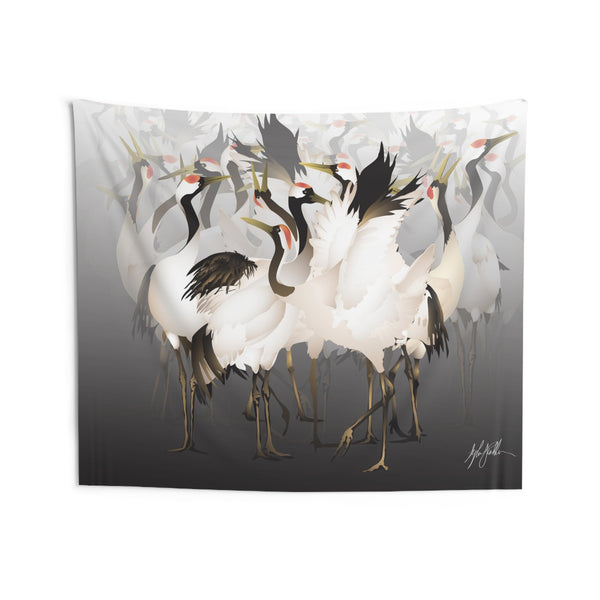 Lucky Cranes Indoor Wall Tapestries