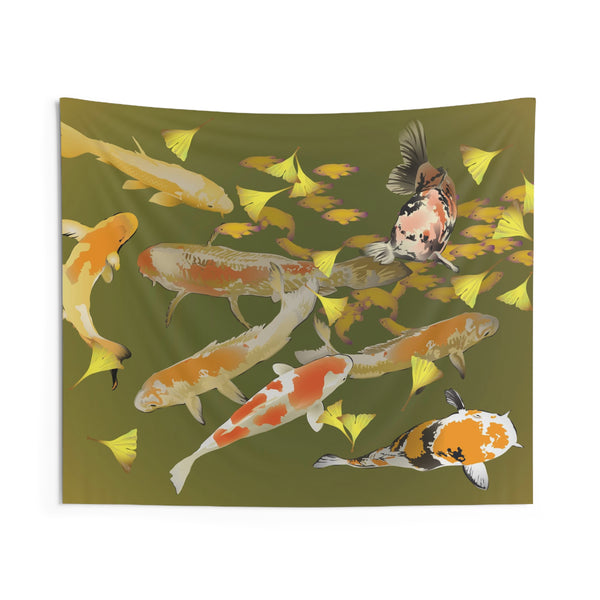 Koi Pond Indoor Wall Tapestries