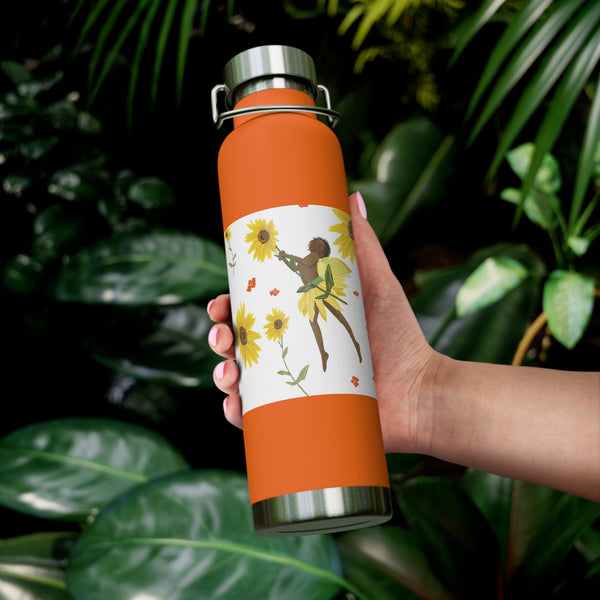 Sunflower Faerie Copper Vacuum Insulated Bottle, 22oz
