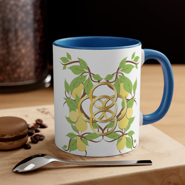 Five Golden Rings Accent Coffee Mug, 11oz