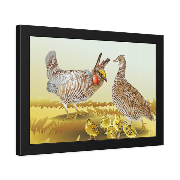 Prairie Chickens Framed Paper Posters