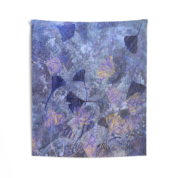 Ginkgo Leaves in Frozen Water Indoor Wall Tapestries