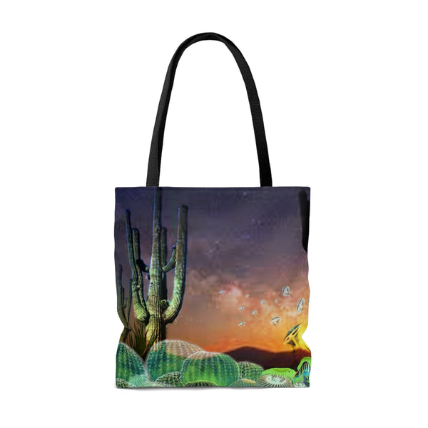 Cactus Glow AOP Tote Bag