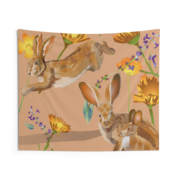 Jackrabbit Beige Indoor Wall Tapestries