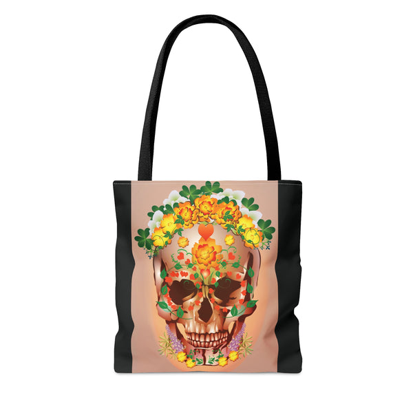 Dia de Muertos with Marigolds AOP Tote Bag