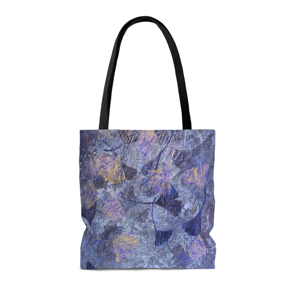 Ginkgo Leaves in Frozen Water AOP Tote Bag