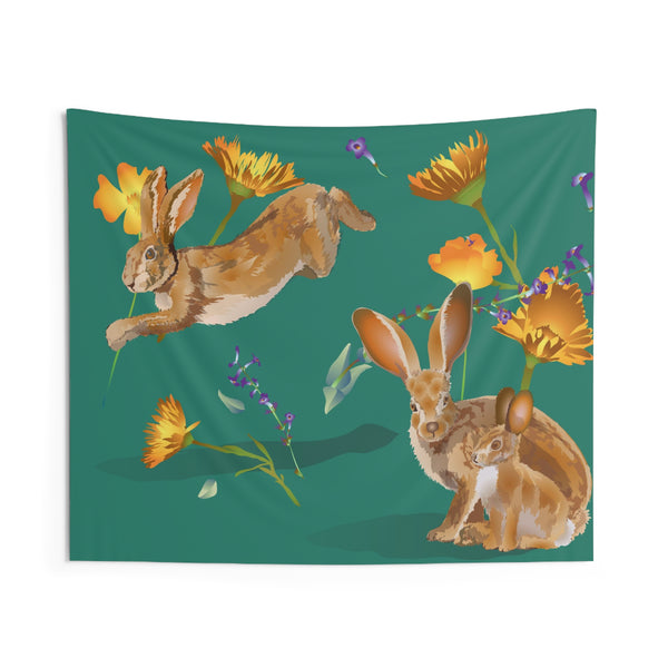 Jackrabbit Green Indoor Wall Tapestries
