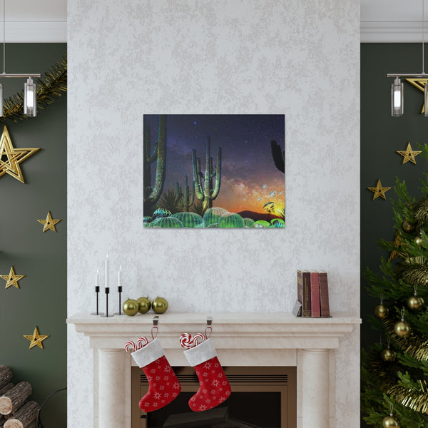 Cactus Glow Canvas Gallery Wraps