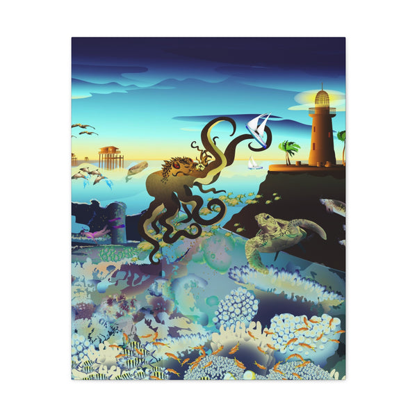 Above and Below Biscayne Bay  Canvas Gallery Wraps