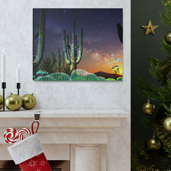 Cactus Glow Canvas Gallery Wraps