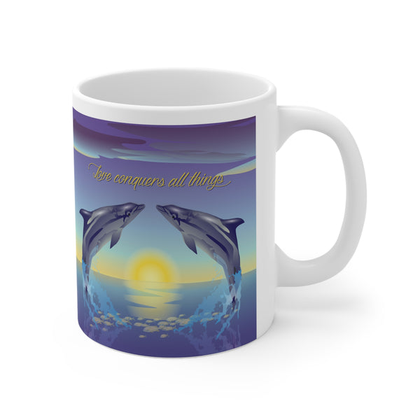 Dolphin Love Ceramic Mug 11oz