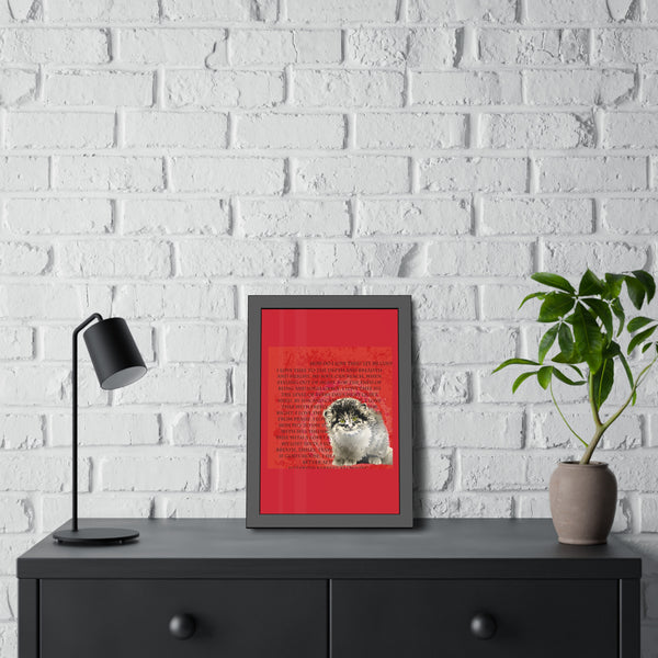 Love Pallas Cat Framed Paper Posters
