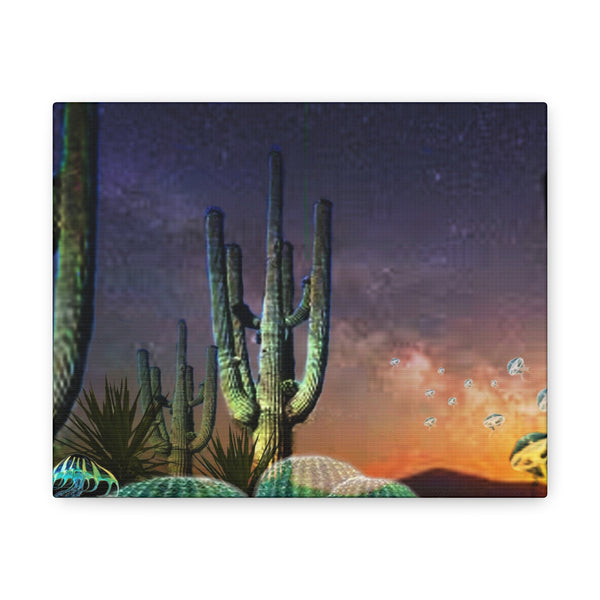 Cactus Glow Canvas Gallery Wraps