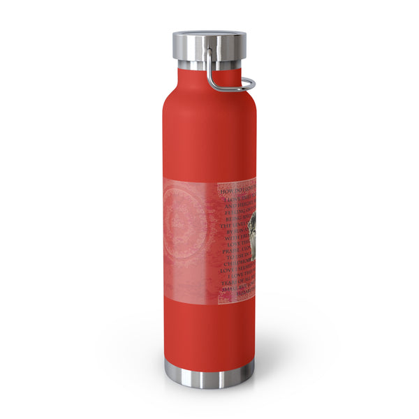 Love Cat Copper Vacuum Insulated Bottle, 22oz