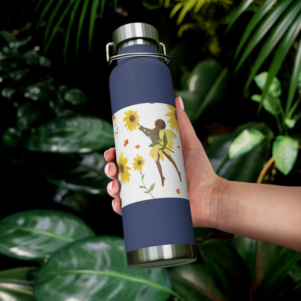 Sunflower Faerie Copper Vacuum Insulated Bottle, 22oz
