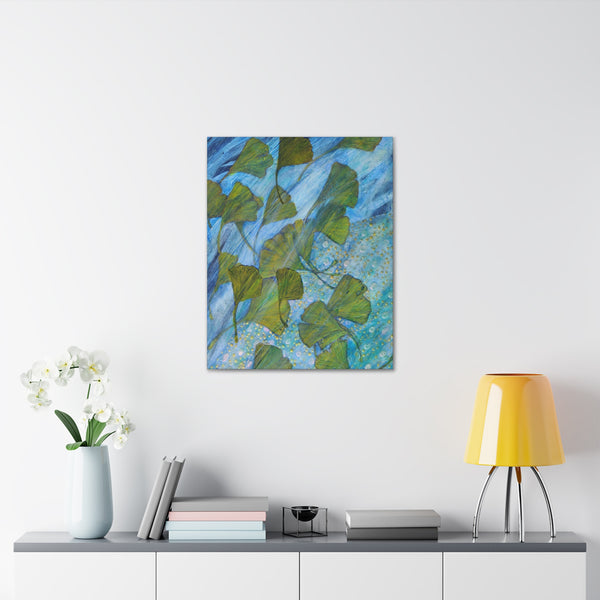 Ginkgo Leaves with Water Dragon  Canvas Gallery Wraps