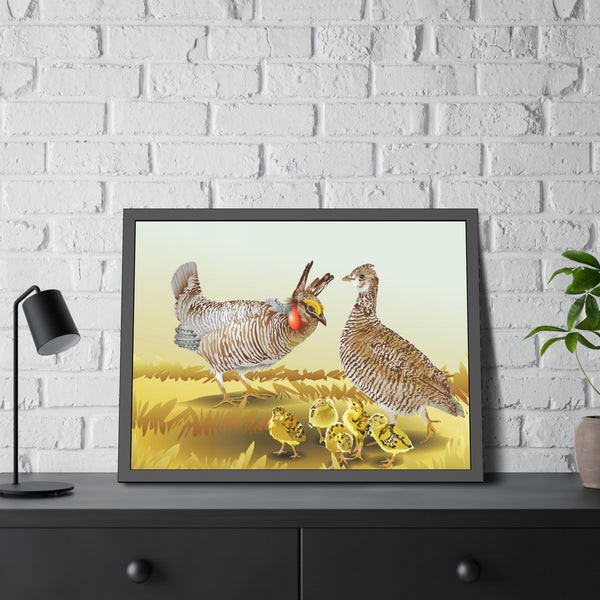 Prairie Chickens Framed Paper Posters