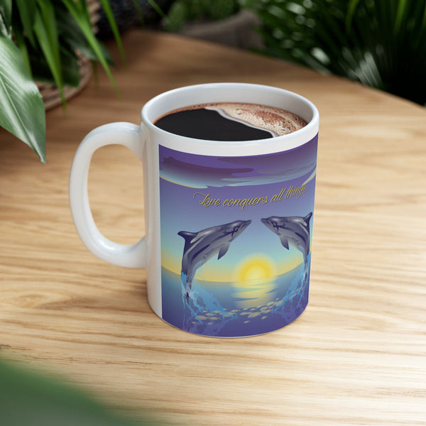 Dolphin Love Ceramic Mug 11oz