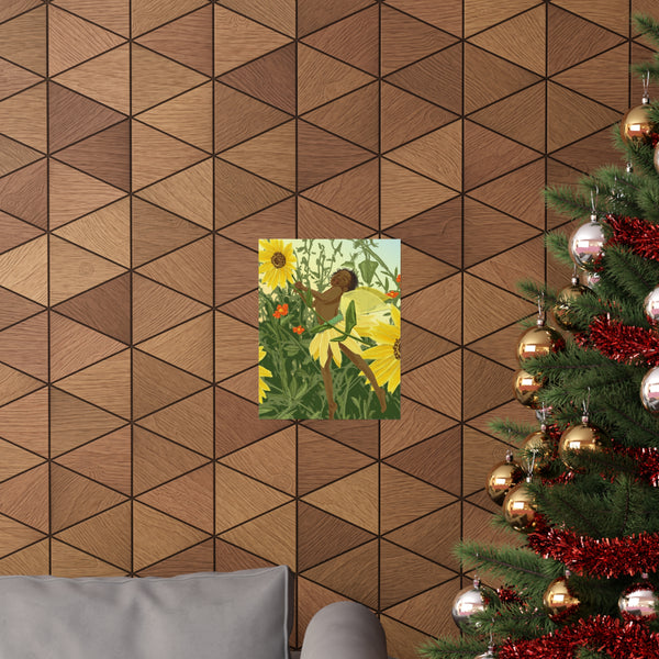 Sunflower Fairy Premium Matte vertical posters