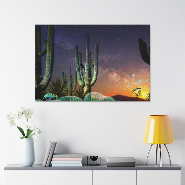 Cactus Glow Canvas Gallery Wraps