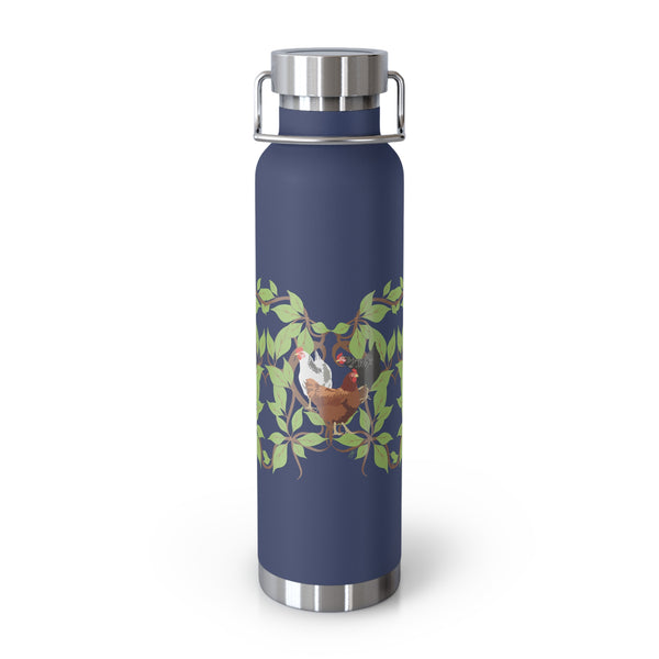 Three French Hens Copper Vacuum Insulated Bottle, 22oz