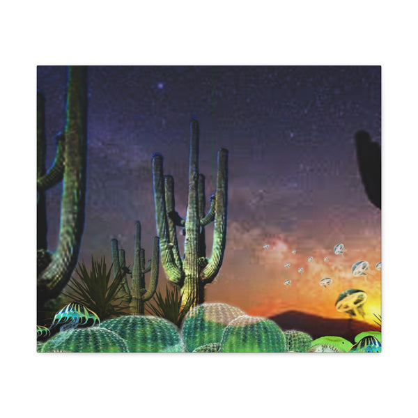 Cactus Glow Canvas Gallery Wraps