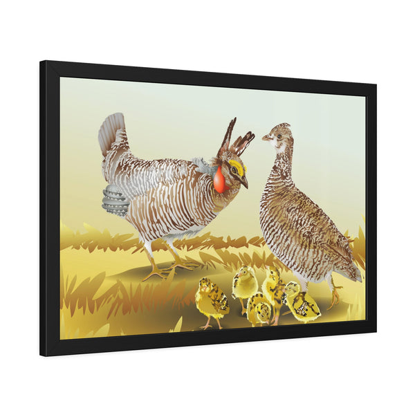 Prairie Chickens Framed Paper Posters
