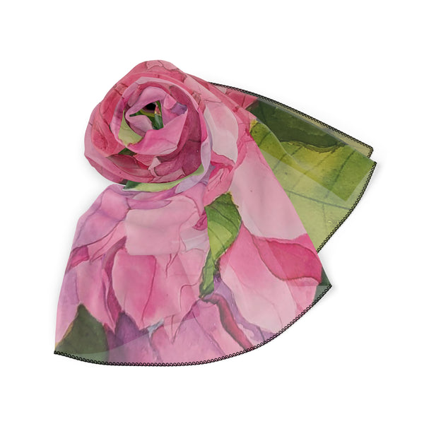 Pink Bougainvillea Poly Scarf